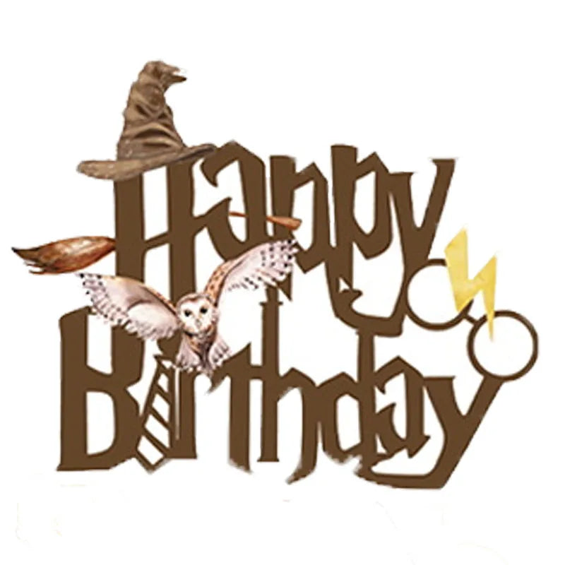 Magic School Themed Cupcake Topper Decoration for Festival Decorations Birthday Party Favor Supplies Cupcake Baking DIY Reusable