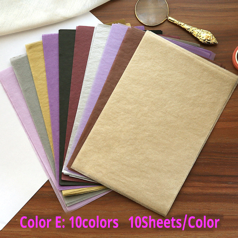 100 Sheets/bag 21X14cm Colorful Tissue A5 Wine Wrapping Papers DIY Folding Craft Paper Party Wedding Home Decor Packing Supplies