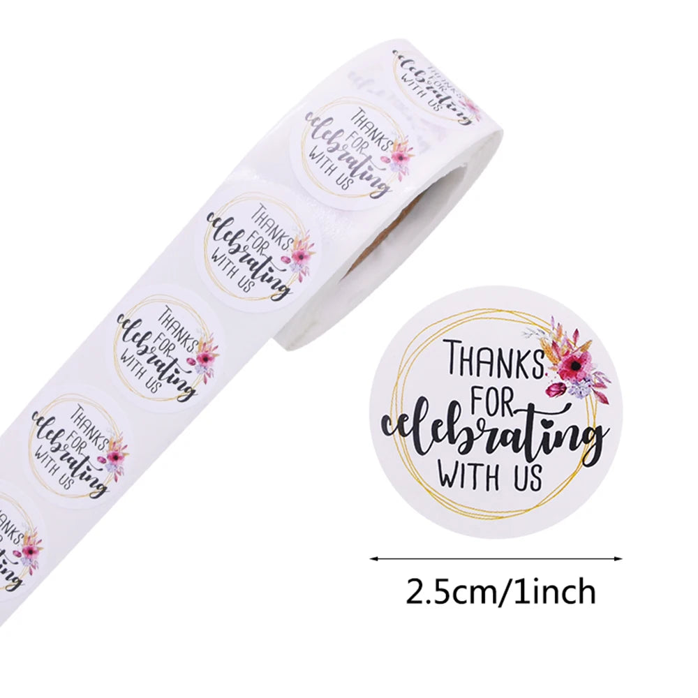 500pcs Valentine’s Day Heart Stickers – Thank You Seal Labels for Candy Bags, Gifts & Scrapbooking