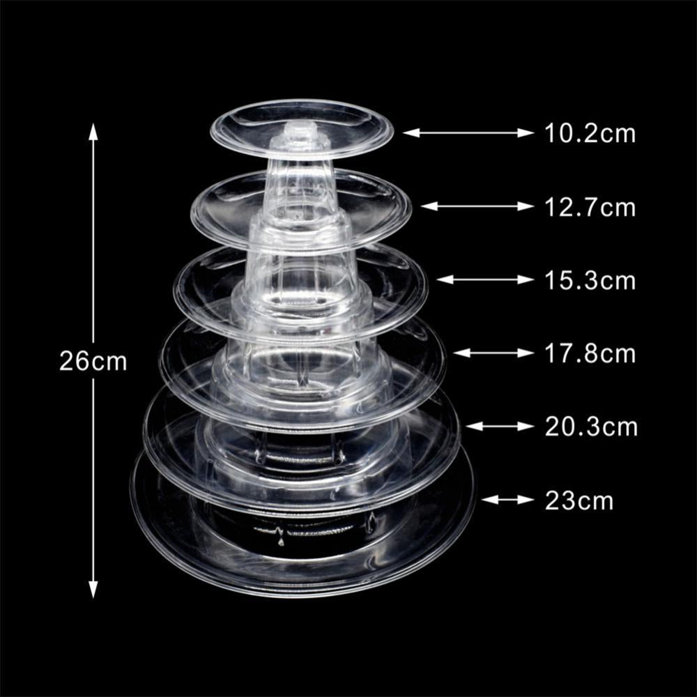 Transparent Round Macaron Tower Stand 6/4 Tiers Quality Macaroon Tower Stand Cake Display Rack Party Wedding Dessert Display