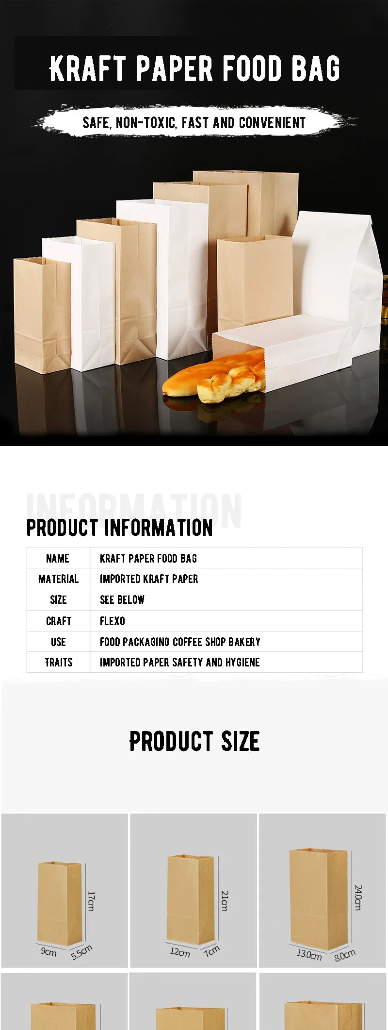 25/50pcs kraft paper bags brown exquisite gift bag recyclable takeout bags food baking packaging bag candy storage wholesale