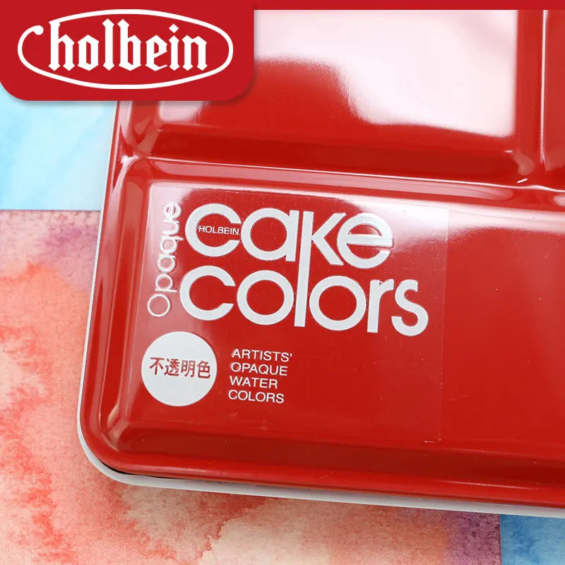 Japan Original Holbein Solid Cake Watercolour Transparent/Opaque Watercolour 12/24 Colour Red Palette Art Supplies