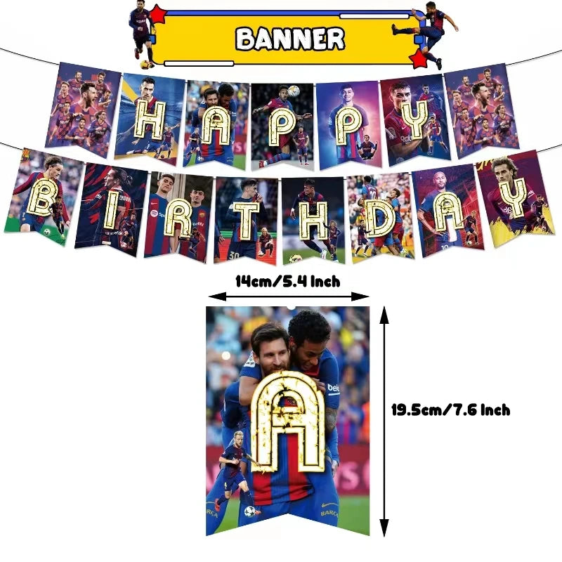 Football Birthday Party Decoration Football Balloon Banner Backdrop Cake Supplies Soccer Star Banner Baby Shower
