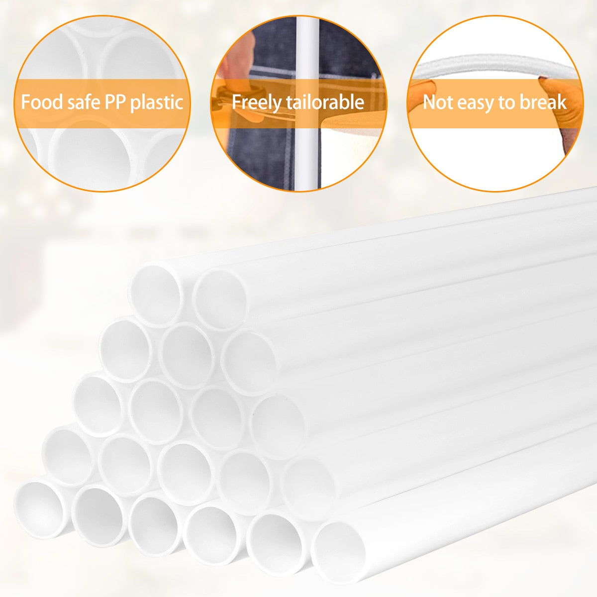 20Pcs Cake Dowels White Plastic Cake Support Rods cake tool Straws 9.4/11.8" Length cake stand baking accessories and tools