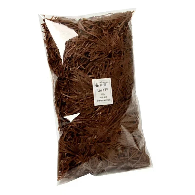 20g/50g Glitter Raffia Paper Shreds – Decorative Filler for Gift Packing, Baskets & Christmas Hampers