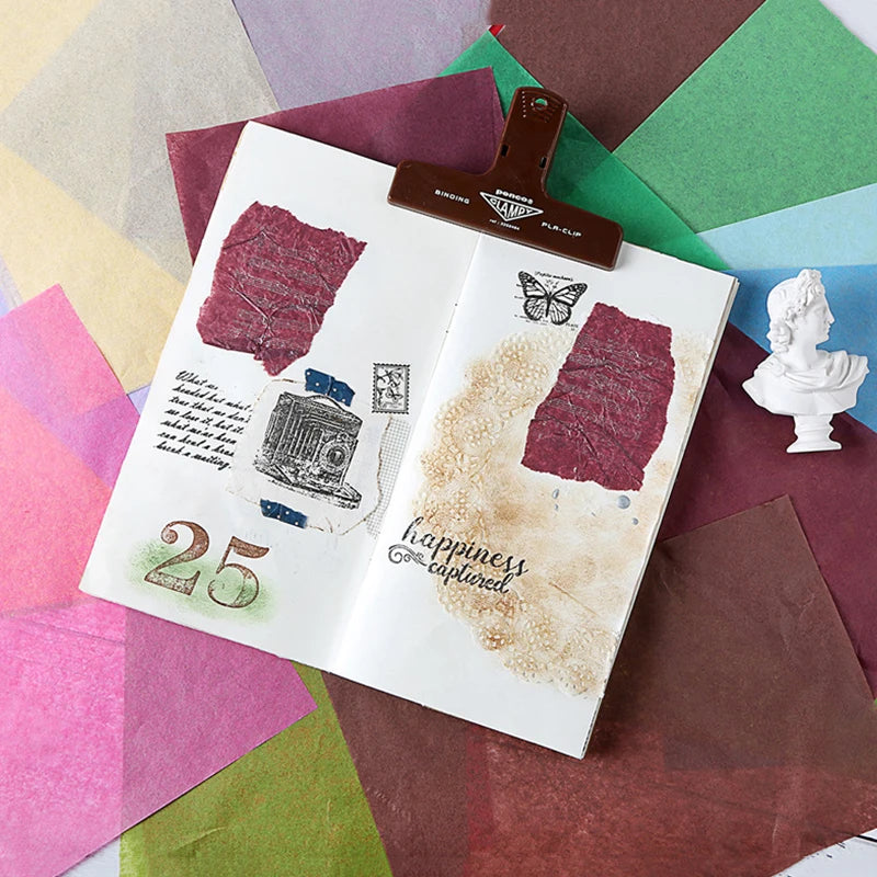 100 Sheets/bag 21X14cm Colorful Tissue A5 Wine Wrapping Papers DIY Folding Craft Paper Party Wedding Home Decor Packing Supplies