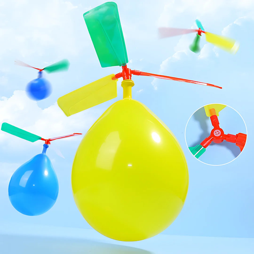 Balloon Aircraft Science and Technology Educational Toys Technology Handmade Diy Balloon Helicopter Children&