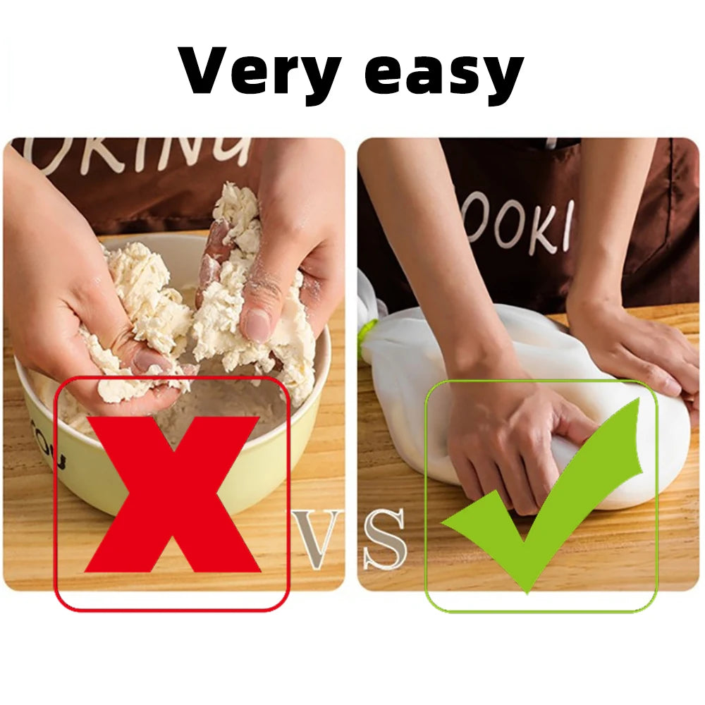 1.5KG Silicone Kneading Dough Bag – Reusable Mixer for Bread, Pizza & Pastry Baking