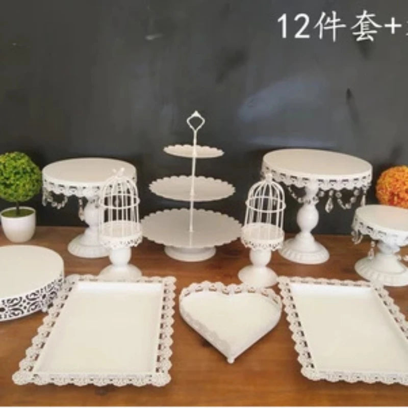 Dessert Table Decoration Display Stand Pastry Tray Cold Meal Tea Break Cake Shelf Afternoon Snack Storage Outdoor Party Supplies
