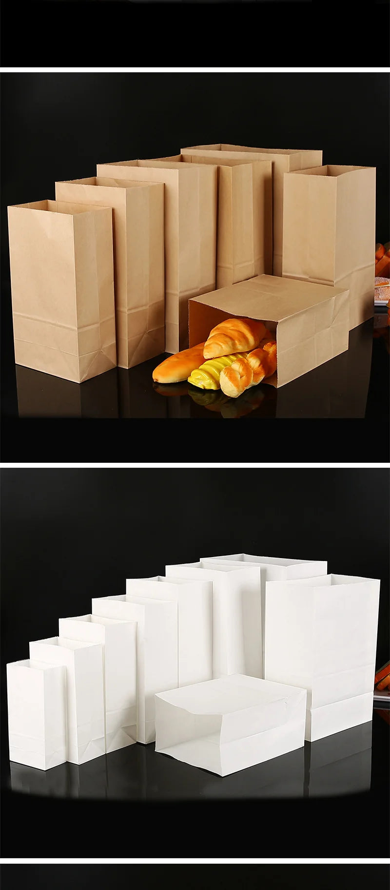 25/50pcs kraft paper bags brown exquisite gift bag recyclable takeout bags food baking packaging bag candy storage wholesale