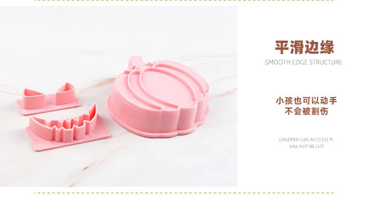 Halloween Cookie Mold Cartoon Pumpkin Head Baking Fondant Household 3D Stamp Hollow DIY Face Food Making Children Birthday Gifts