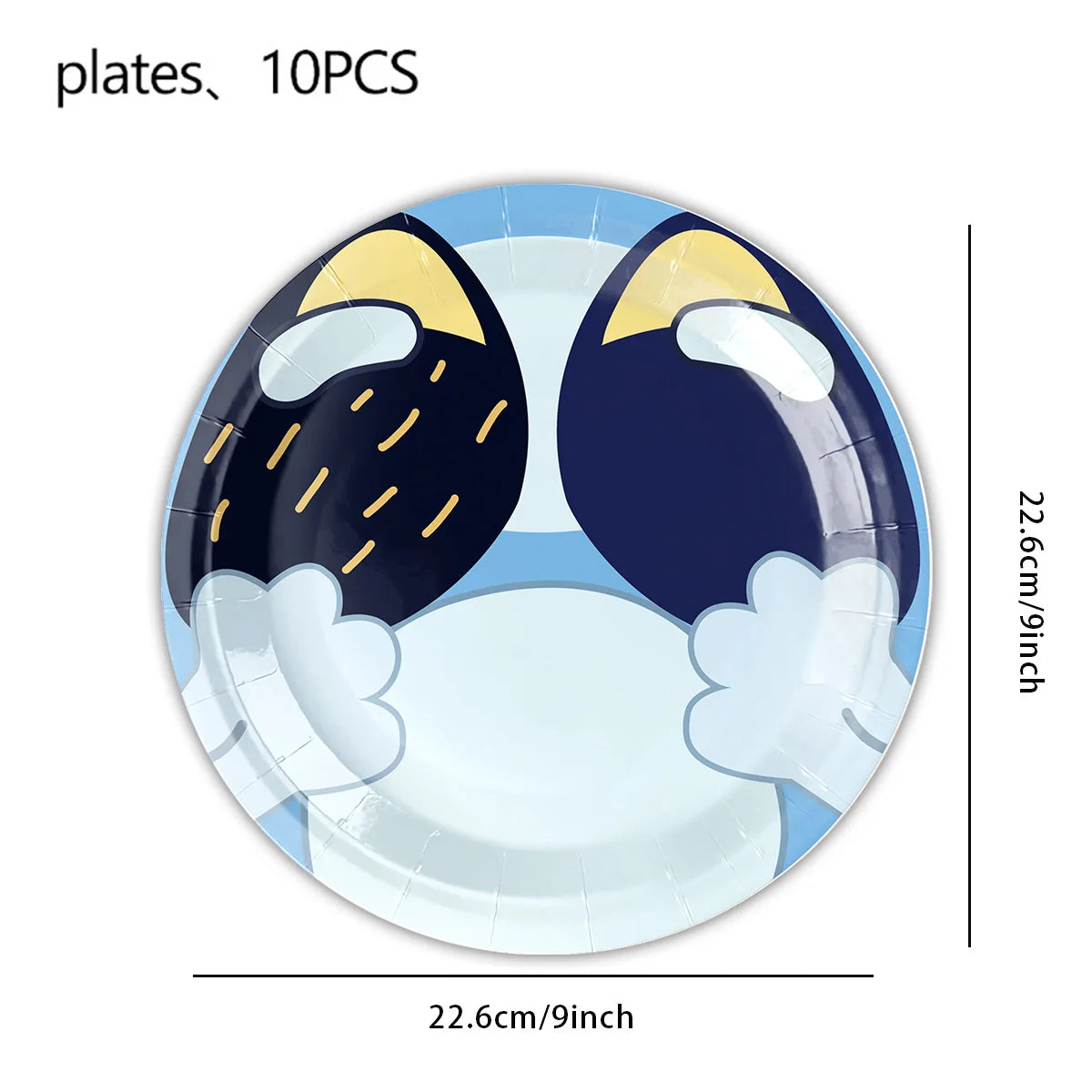 Cartoon Animation Bluey Theme Birthday Party Supplie Disposable Tableware Paper Plate Paper Cup Tissues Baby Shower Decor Supply