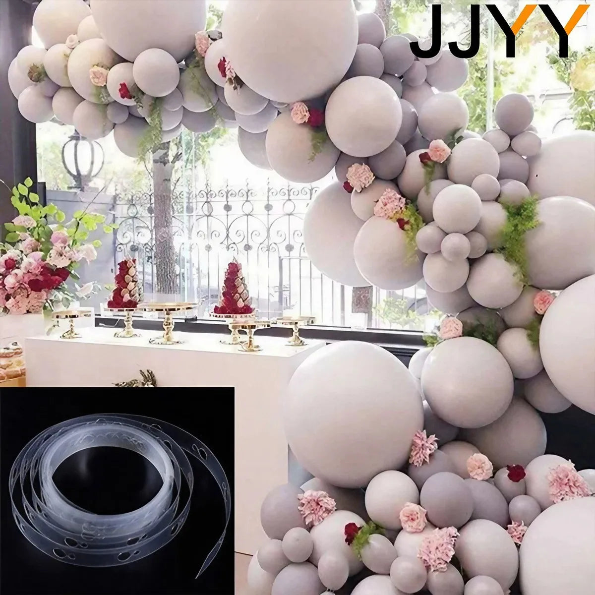 JJYY Wedding Birthday Festival Party Background Decoration Balloon Arch Chain 1 Roll