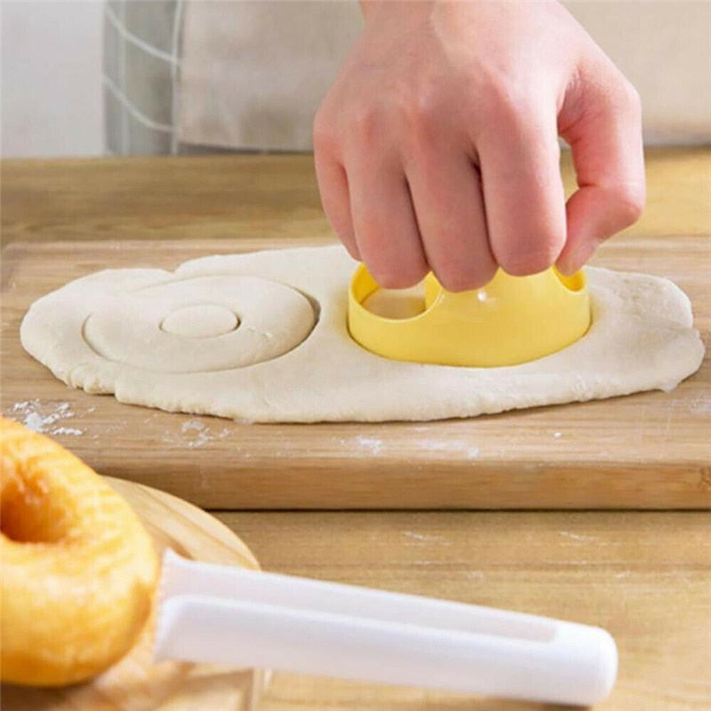 DIY Donut Mold Cake Decorating Tools Plastic Desserts Bread Cookie Cutter Dough Maker Baking Kitchen Bakeware Tools