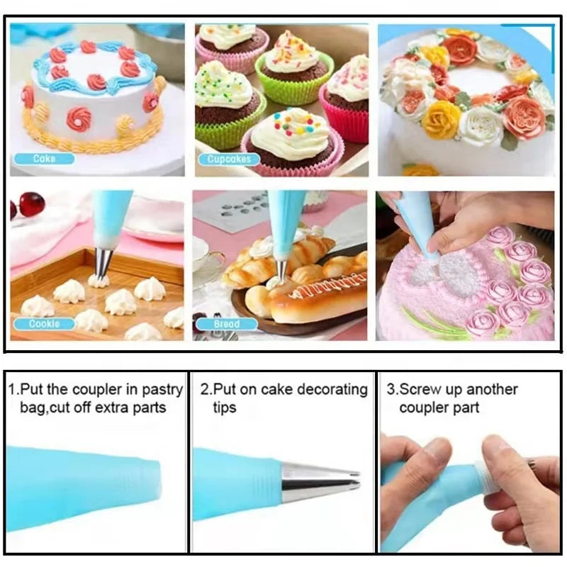 92pcs Pastry tip cake decorating supplies piping tips tools cake tools supplies cake accessories tools