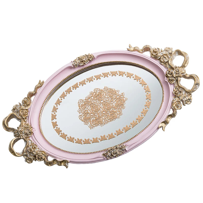 Tray Resin European Style Living Room Creative Rectangular Cake Wedding Supplies Dessert Table Decoration Jewelry Storage Medium