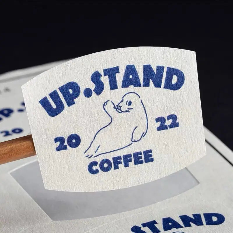 Custom Rough Texture Label Aesthetic Adhesive Stickers Personalized Logo Text Coffee Cake Baking Gift Packaging Product Sealing