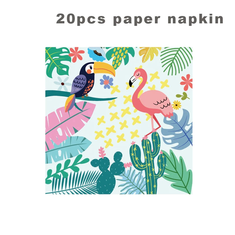 Pink Flamingo Cake Topper Balloon Cake Flags Birthday Kids Favors Cake Decoration Cupcake Topper tableware Wedding Dessert Decor