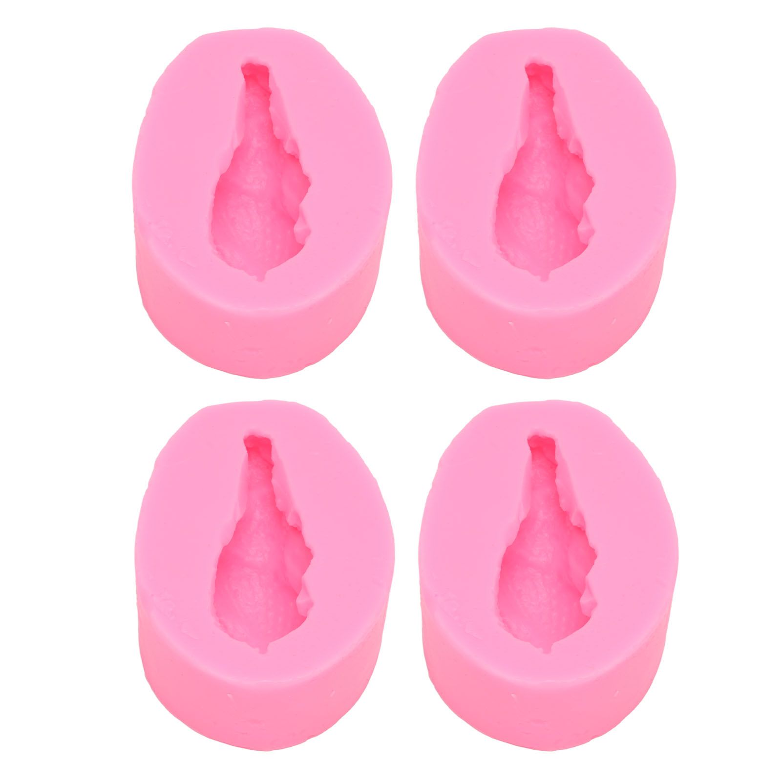 4 Pcs Silicone Mold Drumstick Shape Fondant Silicone Mold Chocolate Cake Decorating Mold DIY Pastry Baking Mold