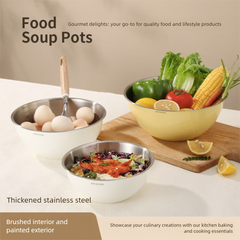 Purple Stainless Steel Mixing Bowl Set with Colander – Double-Layer Kitchen Basin for Salad, Washing, Mixing & Baking