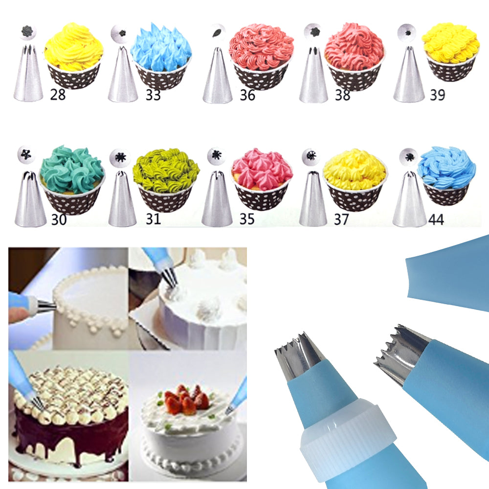 Rotating Stand Pastry Turntable Kit Cake Decorating Tools Kit Piping Nozzle 137Pcs Baking Tools Accessories Piping Bag Set