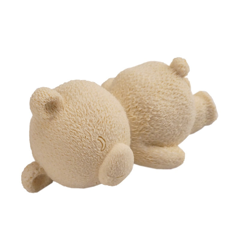 3D Sleeping Bear Silicone Mold – Fondant & Chocolate Border Mould for Cake Decorating