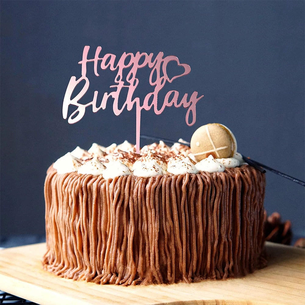 6pcs Acrylic Birthday Cake Toppers
