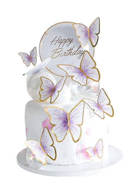 Butterfly Cake Toppers – 3D Decorative Picks for Birthday, Wedding & Party Cakes