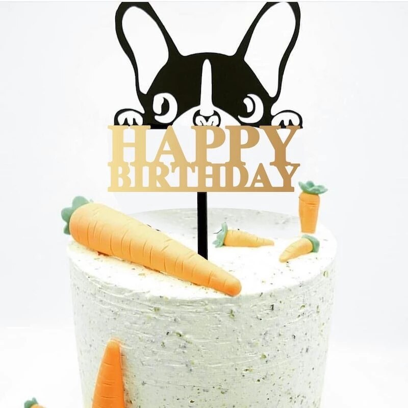 INS Original Animal Theme Happy Birthday Acrylic Cake Topper Gold Giraffe Cake Toppers for Baby Birthday Party Cake Decorations