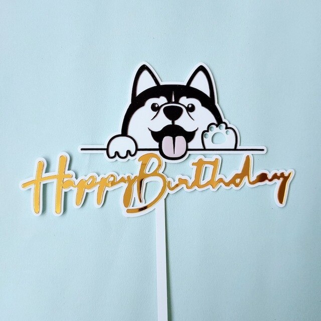 INS Original Animal Theme Happy Birthday Acrylic Cake Topper Gold Giraffe Cake Toppers for Baby Birthday Party Cake Decorations