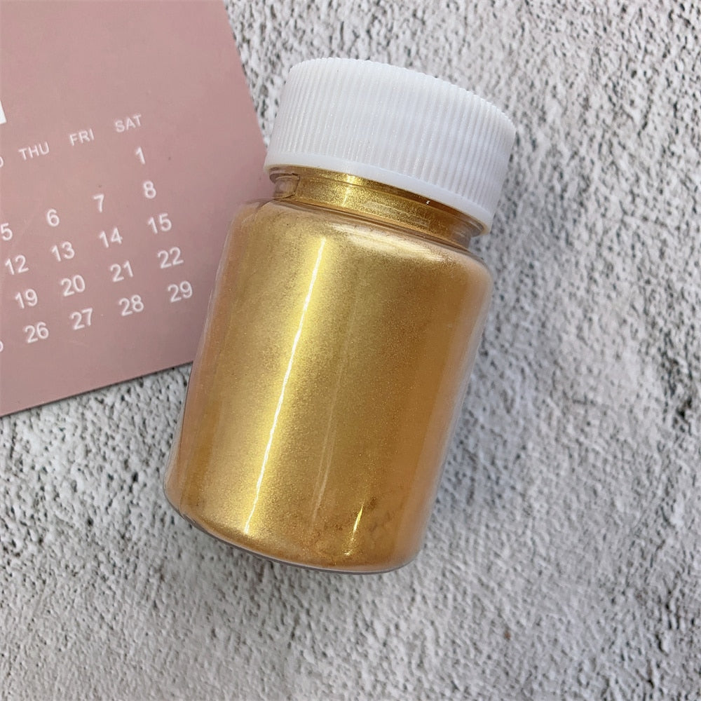 15g Edible Gold Powder Mousse Cake Fondant Macaron Chocolate Glitter Powder Silver Powder Baking Cake Color Decorating Tools