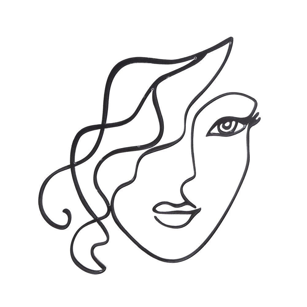 Acrylic Minimalist Art Lady Face Cake Topper Wedding Sexy Woman Girl Happy Birthday Cake Topper Party Supplies Cake Decorations