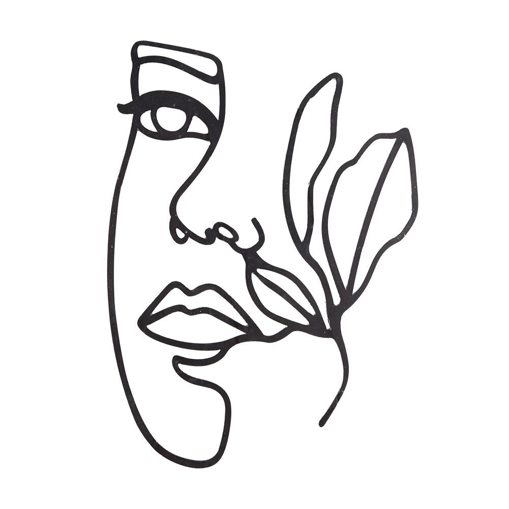 Acrylic Minimalist Art Lady Face Cake Topper Wedding Sexy Woman Girl Happy Birthday Cake Topper Party Supplies Cake Decorations