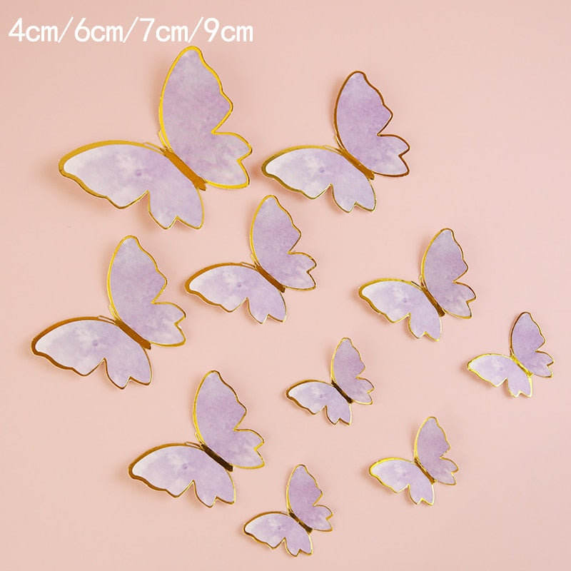 Butterfly Cake Toppers – 3D Decorative Picks for Birthday, Wedding & Party Cakes