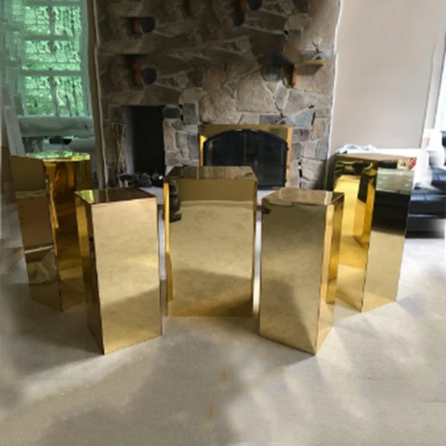 New Coming Wedding Square Mirror Dessert Table Wedding Mirror Cake Holder Wedding Round Plinth Stand Supplies yudao464