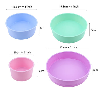 Round Silicone Cake Mold 4 6 8 10 Inch Silicone Mould Baking Forms Silicone Baking Pan For Pastry Cake