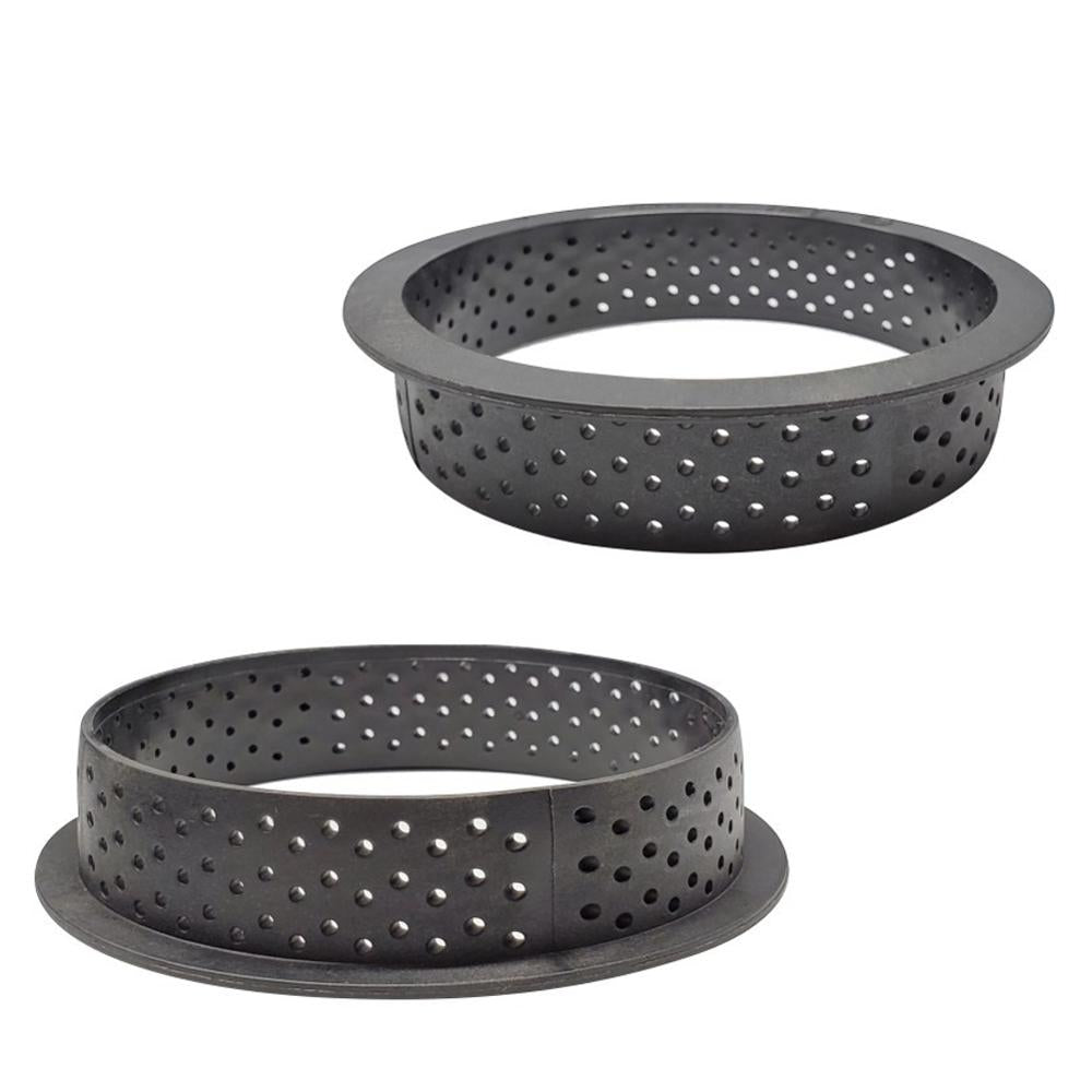 8PCS Tart Ring Mold Cake tools DIY Tartlet Circle Round Shape Dessert Bakeware Decorating Tool Perforated Mousse Circle