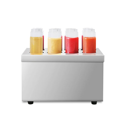 Top Quality Restaurant Supply Stainless Steel 8 bottles cheese showcase Ketchup Sauce display