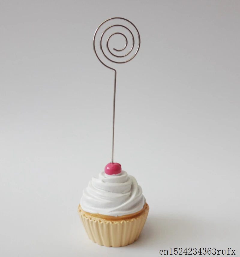 50 Pcs Cake Cup Place Card Holder Resin Handicraft Name Holder Clips Wedding Decoration Party Supplies