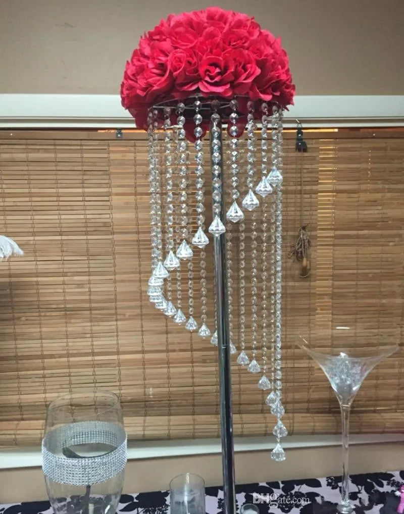 Sale by Bulk Elegant Sparkling Crystal clear garland chandelier wedding cake stand birthday party supplies decorations