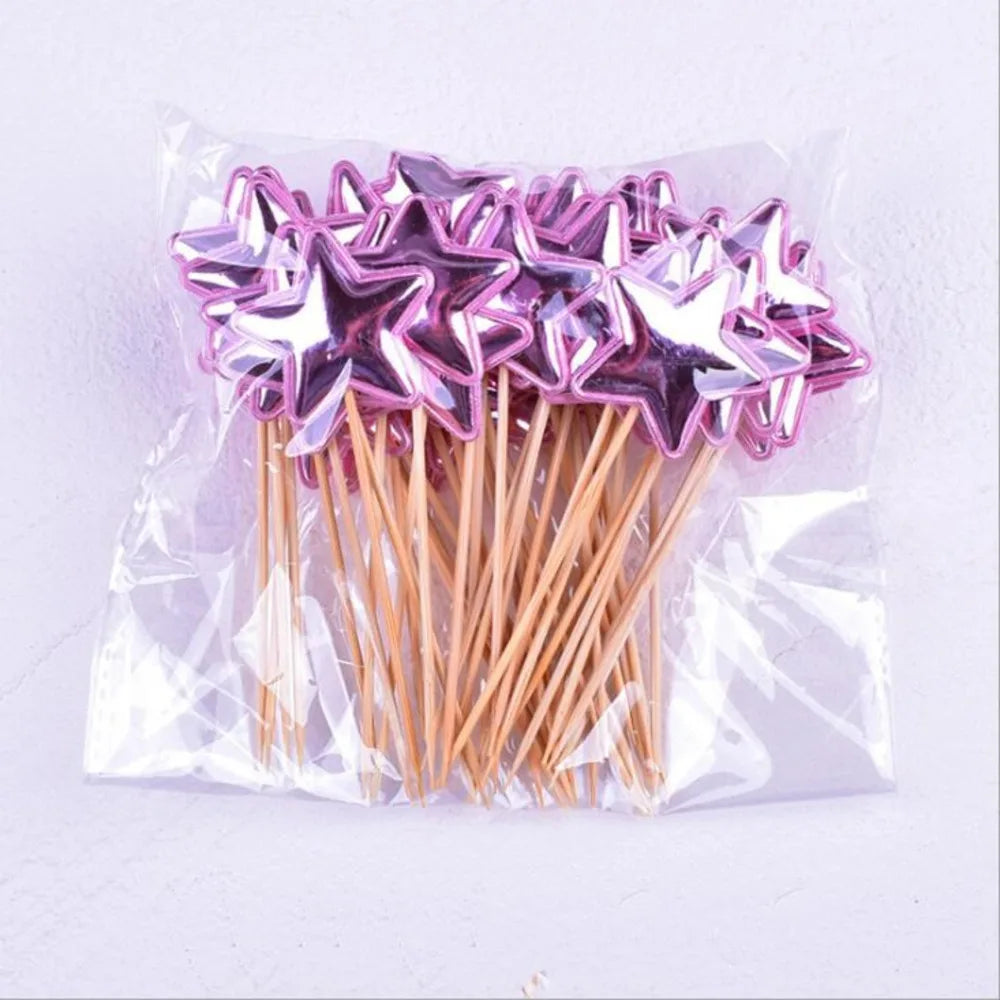 Cake Toppers Star Decorations PU Birthday Party Wedding Baby Shower Supplies Estrella De La Torta