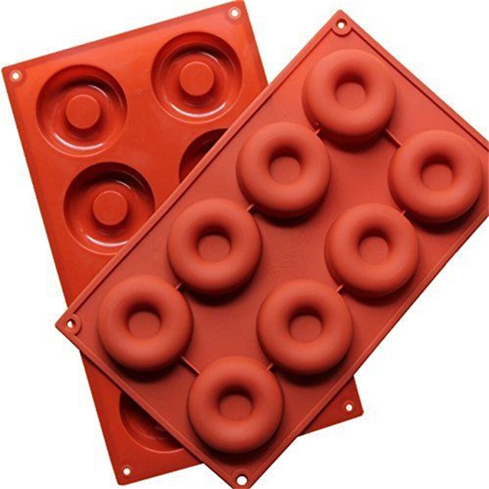 8 Grids 3D Donuts Baking Pan Moulds Silicone DIY Donut Pastry Decorating Mold Kitchen Cake Chocolate for Birthday Party