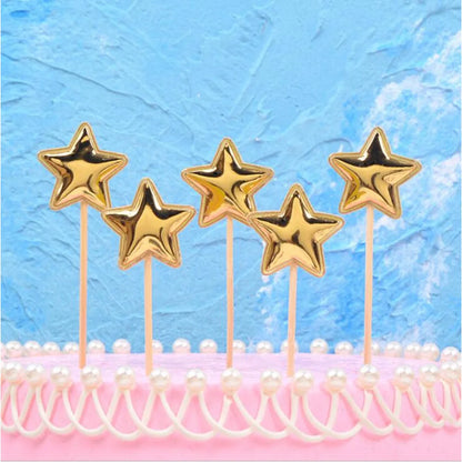 Cake Toppers Star Decorations PU Birthday Party Wedding Baby Shower Supplies Estrella De La Torta