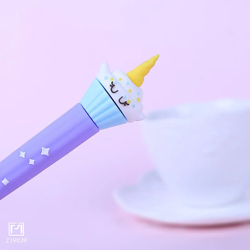 48pcs/set Cake Pen Gel Ink Office Supplies Stationery Princess Wind Silicone Gel Pen Lovely 0.5mm Gel Ink Pen Wholesale