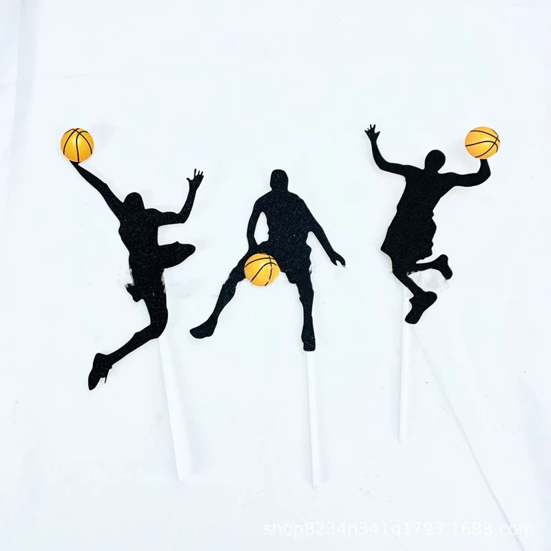 New Football Happy Birthday Cake Topper Theme Basketball Acrylic Cake Topper for Kids Birthday Party Cake Decoration Baby Shower