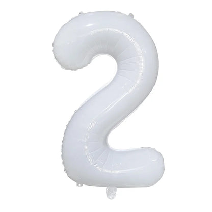 32/40Inch Cream Color Number Balloons 1-9 Large Digital Foil Helium Ball Girl Kids Adult Happy Birthday Party Decoration Wedding