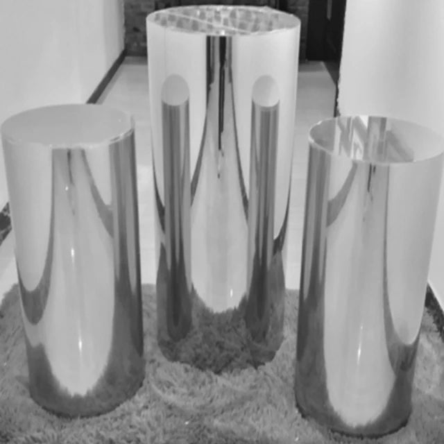 New style Stainless Steel sliver/Gold Plinths Wedding decoration Supplies For small Cake table yudao405