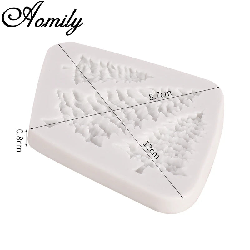 Aomily Chrsitmas Tree Shaped Silicone Molds DIY Christmas Cake Mold Sugar Craft Chocolate Mold Fondant Cake Decorating Tools