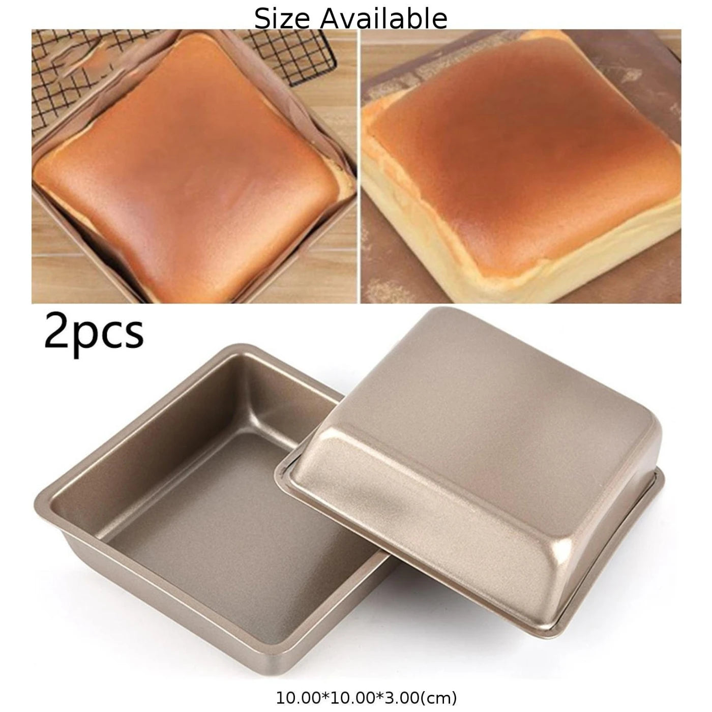 6PCS 4inch Cake Moulds Non-stick DIY Square Baking Pan Mold Kitchen Supply for Bread Loaf Pate Toast Cakes Quiche