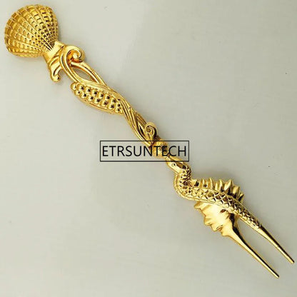 100pcs Retro Conch Shell Fruit Fork Coffee Dessert Cake Fruit Vintage Forks Restaurant Kitchen Tableware Supplies